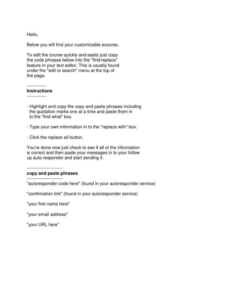 Forum Marketing Basics eCourse document preview