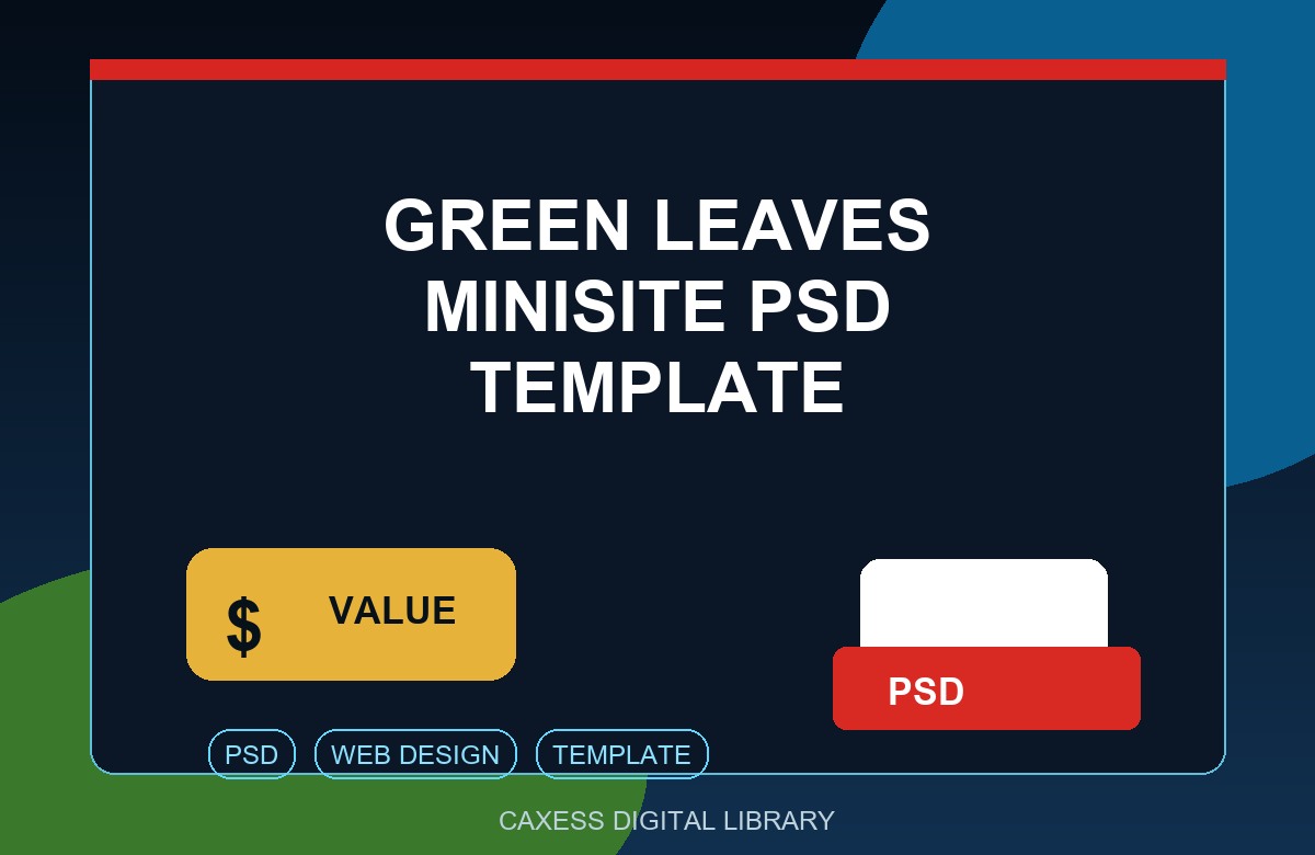 Green Leaves Minisite PSD Template document preview