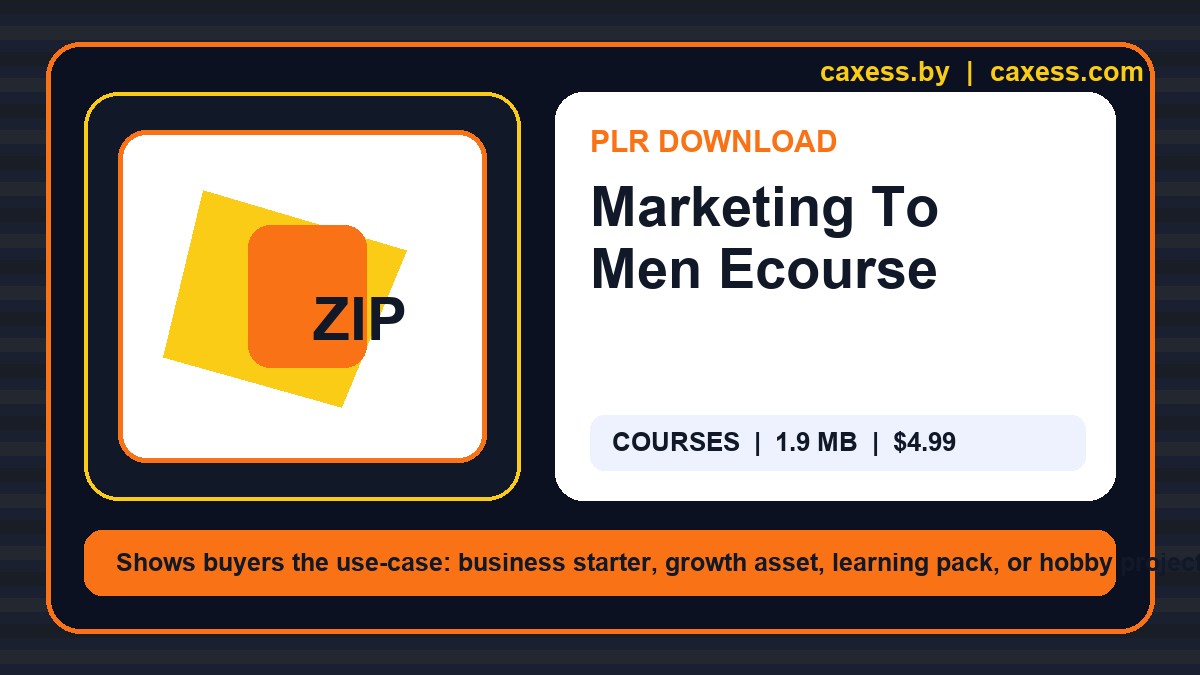 Marketing To Men Ecourse document preview
