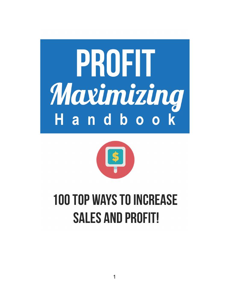 Profit Maximizing Handbook document preview