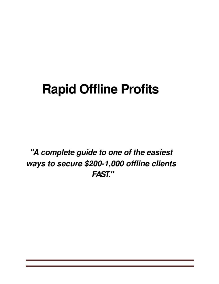 Rapid Offline Profits document preview