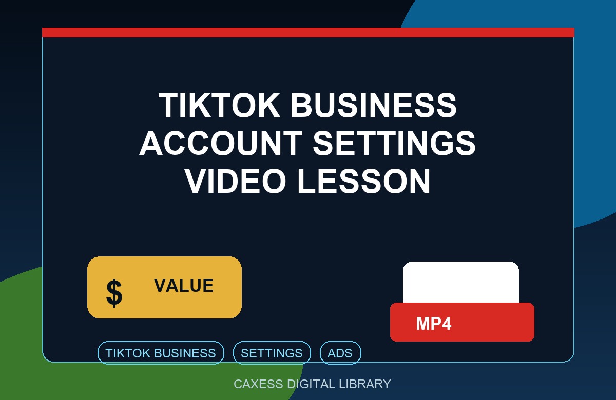 TikTok Business Account Settings Video Lesson video preview